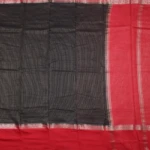 Black & Red Metallic Check Fancy Saree (2)