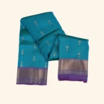 Blue Dual Tone Kanchi Pattu Saree (1)