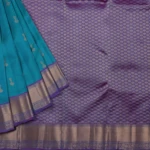 Blue Dual Tone Kanchi Pattu Saree (3)