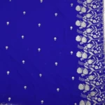 Blue Georgette Fancy Saree (2)
