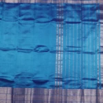 Blue Peacock & Floral Motif Mangalagiri Saree (3)