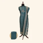 Blue Tissue Dress Material (1)