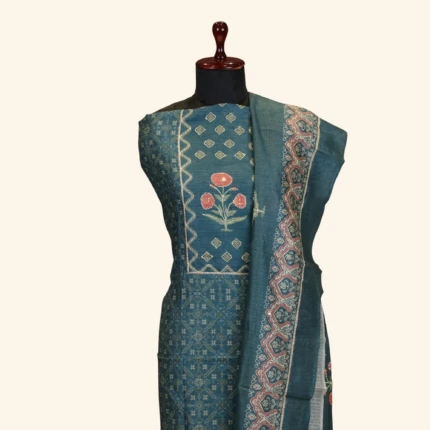 Blue Tissue Dress Material (3)