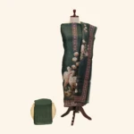 Bottle Green Silk Dress Material (1)