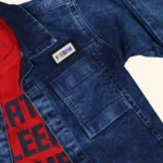 Boys Blue Denim Jacket with Red T-shirt (2)