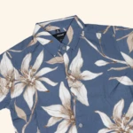 Boys Blue Floral Printed Shirt (2)
