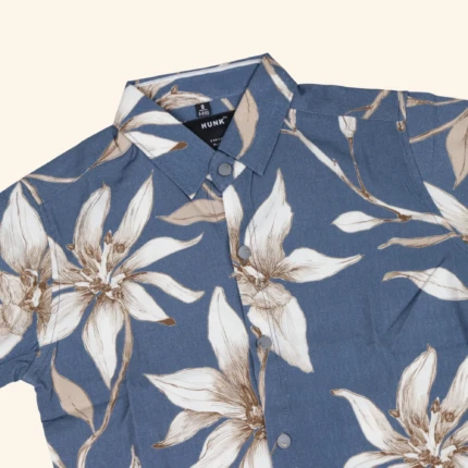Boys Blue Floral Printed Shirt (2)