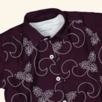 Boys Embroidered Burgundy Shirt (3)