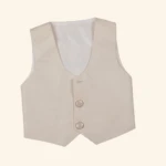 Boys Embroidered Cream Coat Suit (3)