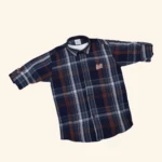 Boys Navy Brown Checks Shirt (1)