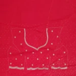 Bright Red Embroidered Saree (4)