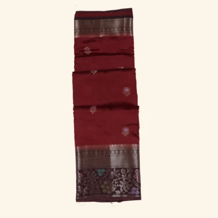 Brown Raw Silk Saree (1)