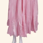 Coral Pink Floral Applique Long Frock (4)