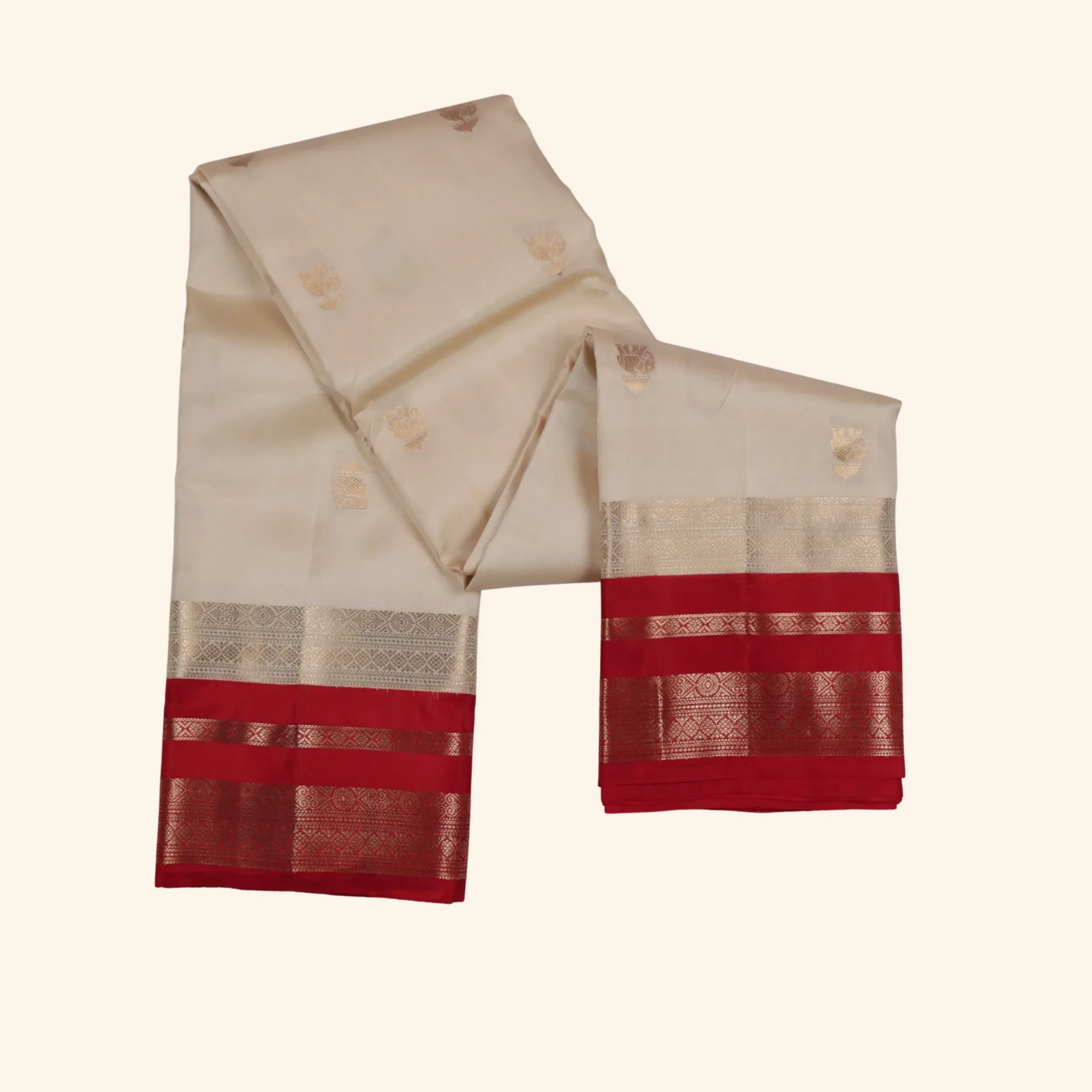 Cream Kanchi Pattu Saree (6) Cream Kanchi Pattu Saree (6)