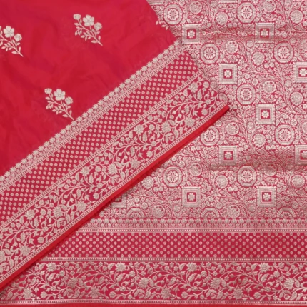 crimson Katan Banaras Saree (3)