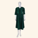 Dark Emerald Green Layered Long Frock (1)