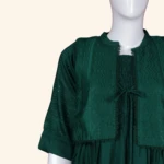 Dark Emerald Green Layered Long Frock (4)