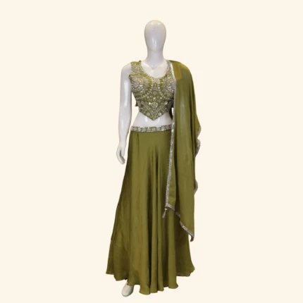 Dark Green Sharara (1)
