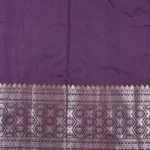 Dark Purple Soft Silk Saree with Multicolour Zari Butta & Designer Border (4)