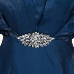 Deep Blue Crystal Embellished Long Frock (3)