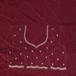 Deep Maroon Embroidered Saree (4)