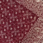 Deep Maroon Embroidered Saree (5)