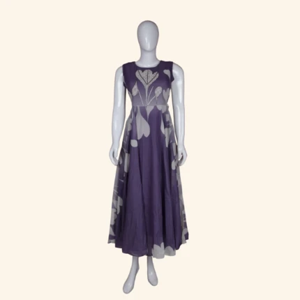 Deep Purple Long Frock (4)