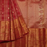 Deep Red Vintage Kanchi Pattu Saree (3)