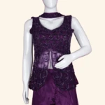 Deep Royal Purple Sharara Set (2)