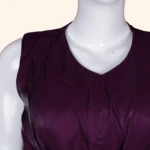 Deep Wine Embellished Long Frock (5)