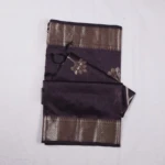 Deep Wine Floral Zari Saree (1) - Copy