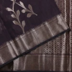 Deep Wine Floral Zari Saree (3) - Copy