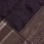 Deep Wine Floral Zari Saree (5) - Copy