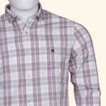 Dusty Pink Multi Stripe Check Shirt (3)