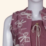 Dusty Rose Embroidered Layered Long Frock (4)