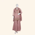 Dusty Rose Pink Chanderi Tissue Silk Embroidered Sharara (1)