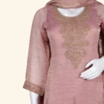 Dusty Rose Pink Chanderi Tissue Silk Embroidered Sharara (5)