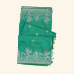 emerald green Katan Banaras Saree (1)