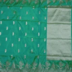 emerald green Katan Banaras Saree (2)