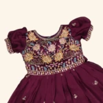 Girls Burgundy Frock (2)