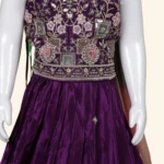 Girls Crystal Purple Crop Top (3)