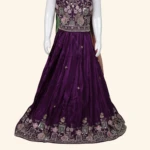 Girls Crystal Purple Crop Top (4)