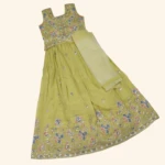 Girls Lemon Green Crop Top (1)
