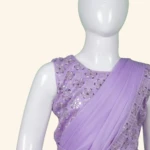 Girls Lilac Half Saree (5)