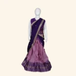 Girls Lilac Purple Half Sarees (1)