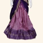 Girls Lilac Purple Half Sarees (4)