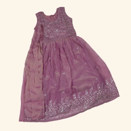Girls Mauve Pink Crop Top (1)
