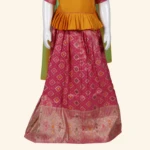 Girls Mustard Yellow Pink Crop Top (4)