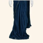 Girls Navy Blue Half Saree (4)