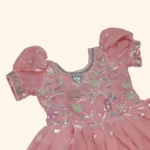 Girls Peach Frock (2)